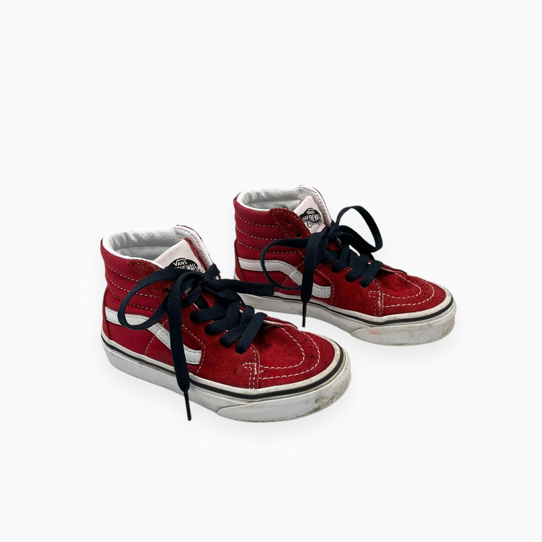 Sneakers high-top rouge en canvas 10.5US