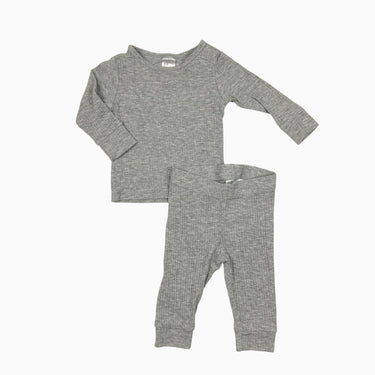 Ensemble gris côtelé 2-4M