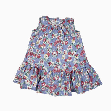 Robe mauve fleurie en coton 12M