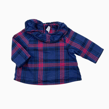 Blouse à col marine carreauté 6M
