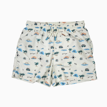 Short maillot avec filet 'good vibes' 9-10Y