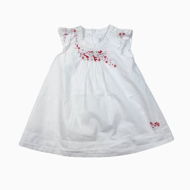 Robe blanche avec perles 1Y