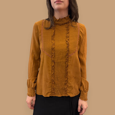 Blouse latté 100% soie pour femmes 38EU