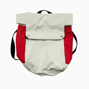 Sac à dos imperméable avoine et rouge