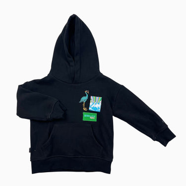 Pull à capuchon noir avec patch 3Y