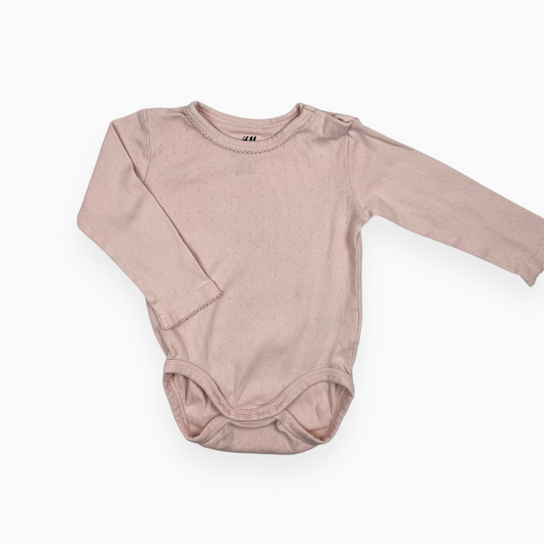 Cache-couche en coton pointelle rose pâle 6-9M