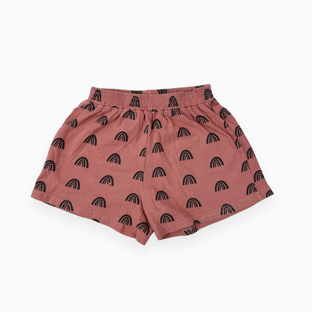 Short blush en coton à motif arc-en-ciel 6Y (fit 4-5Y)