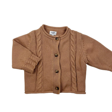Cardigan érable en tricot de coton torsadé 12-18M