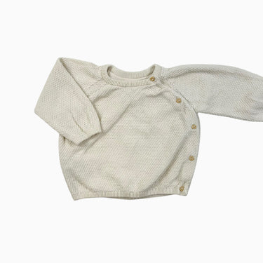 Pull avoine en tricot avec boutons latérales 4-6M