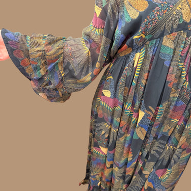 Robe maxi en chiffon de viscose doublée en modal pour femmes XL