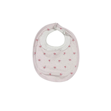 Bavoir rose fleuri