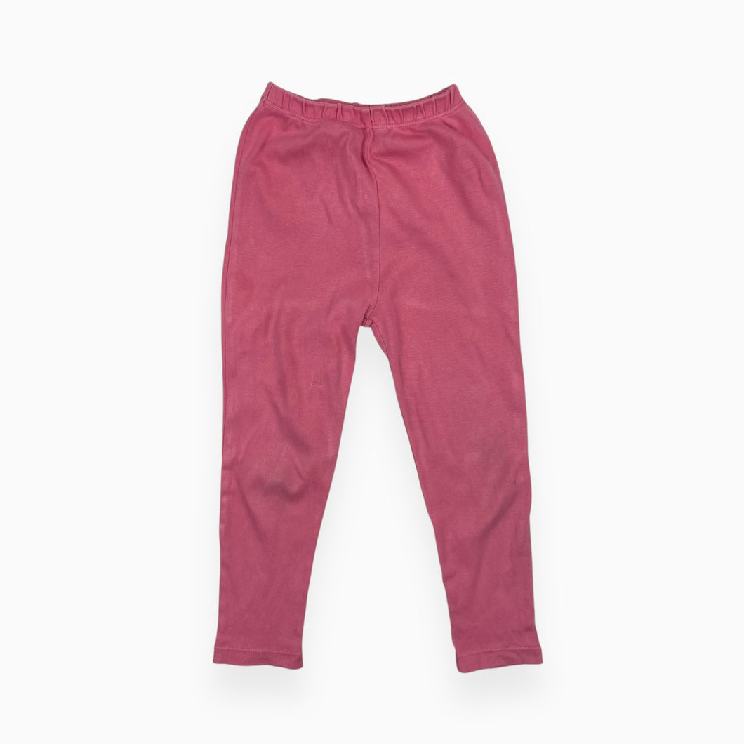 Legging rose en coton pima 3-4Y