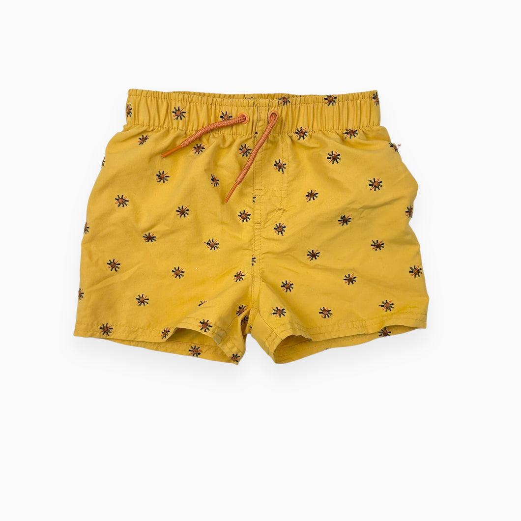 Maillot short mangue avec broderies soleils 36M