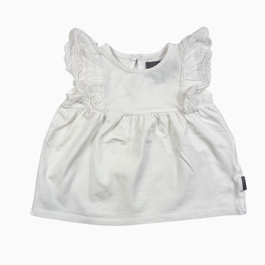 Haut blanc volant 80cm 18M