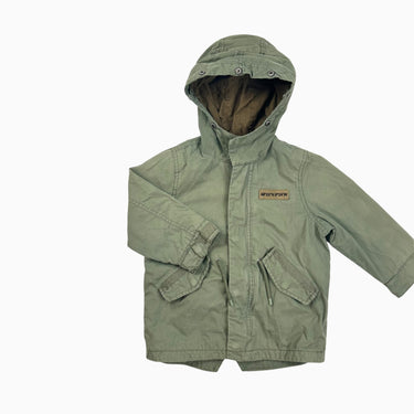 Manteau mi-saison olive 3-4Y