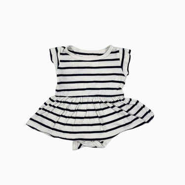 Robe avec cache-couche intégré à rayures noires 0-3M