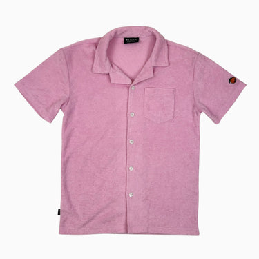 Blouse rose en ratine de poly 7Y