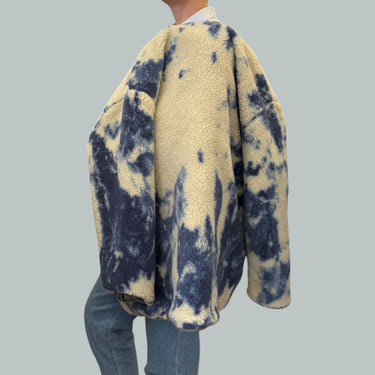 Manteau 'Havanas' en sherpa réversible eucalyptus matelassé pour femmes S