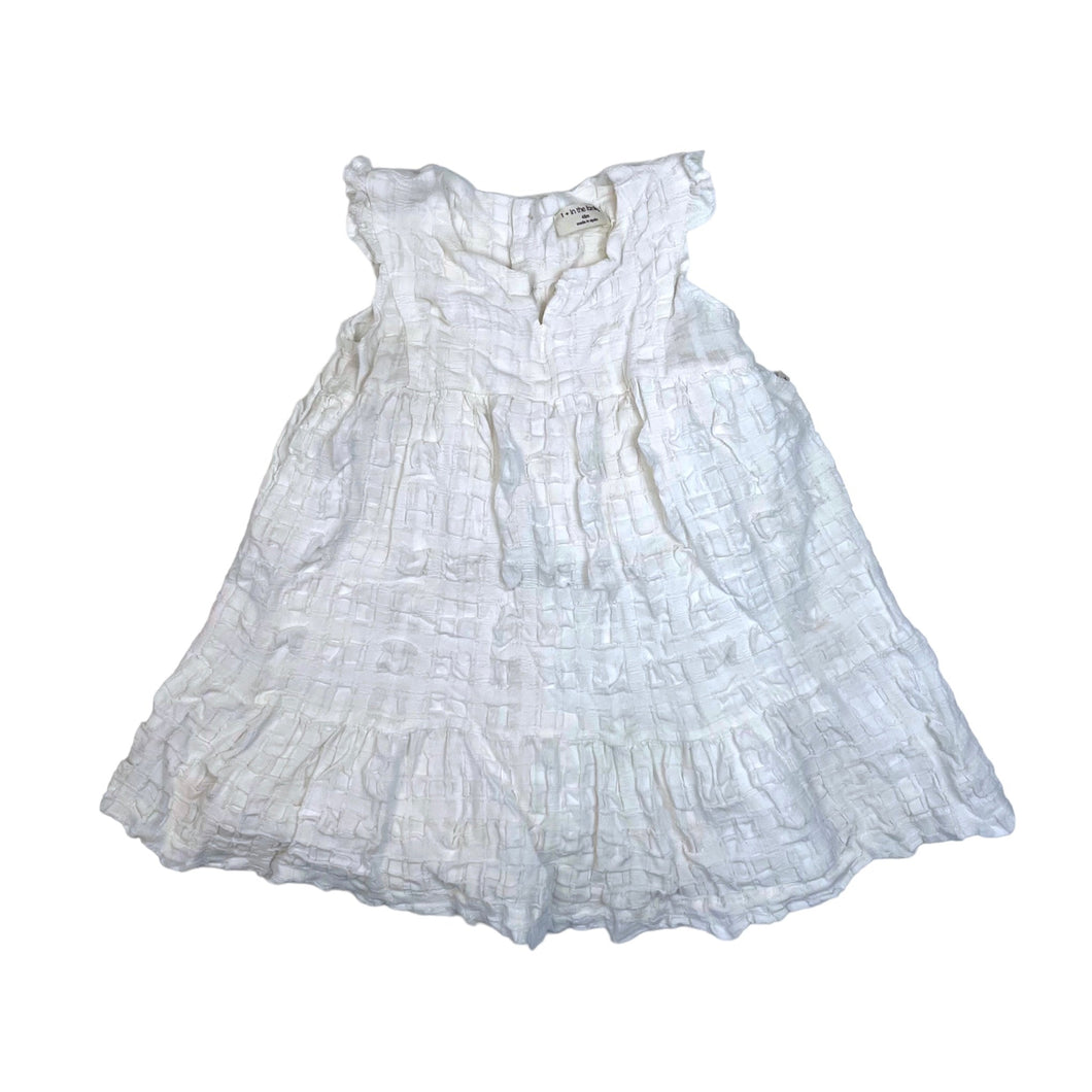 Robe blanche texturée en coton et viscose 48M