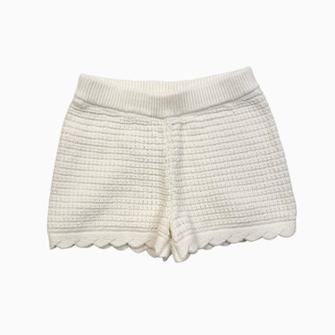 Short blanc crocheté en coton 18-24M