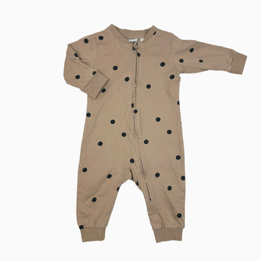 Pyjama latté en pois 4-6M