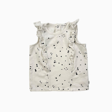 Camisole blanche à pois 12M