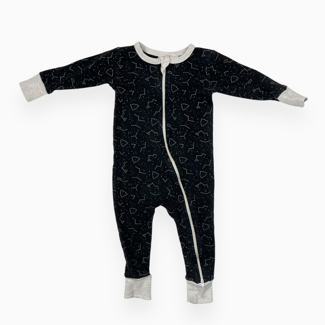 Pyjama noir en coton bio à imprimé constellations 18-24M