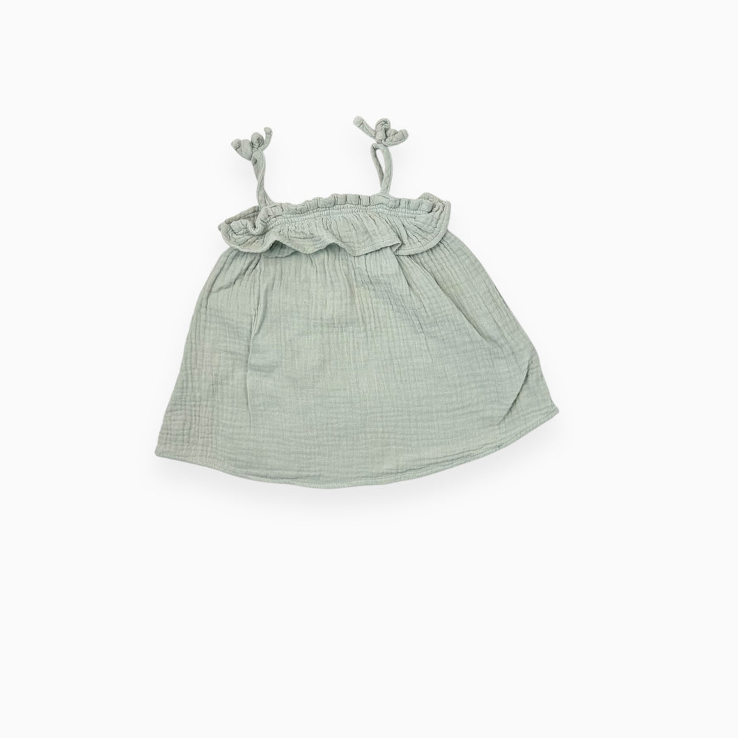 Cami menthe en mousseline de coton 12-18M