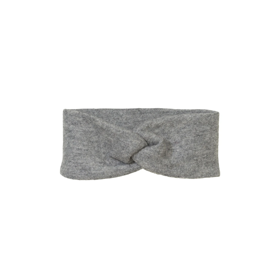 Bandeau gris en laine bouillie (42-46cm) 3-6M