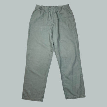Pantalon vert seafoam en lin et coton pour femmes L