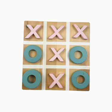 Grand jeu de 'Tic-Tac-Toe' en bois 14''x14''