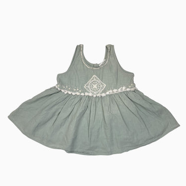Camisole sauge avec broderie 8Y