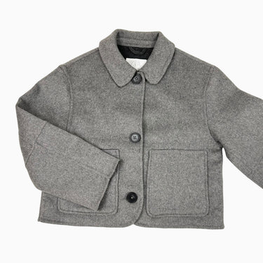 Manteau gris en laine et poly 8-9Y