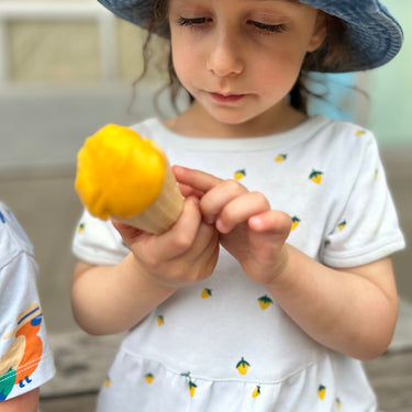 Robe aqua 'fruits jaunes' 4-5Y
