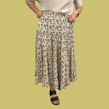 Jupe maxi fleurie en coton pour femmes M
