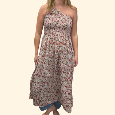 Robe maxi 'Liberty' en coton avec smock pour femmes S
