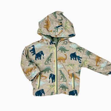 Manteau 'dinosaures' doublé en peluche 12M