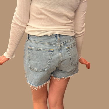 Short 'Parker long' en denim de coton bio pour femmes 28US