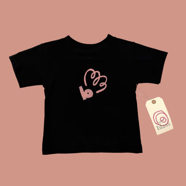 T-shirt noir nuage rose 2Y