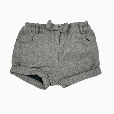 Short gris en laine et coton 12M