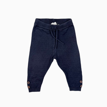 Pantalon marine-anthracite 'point d'esprit' 3M