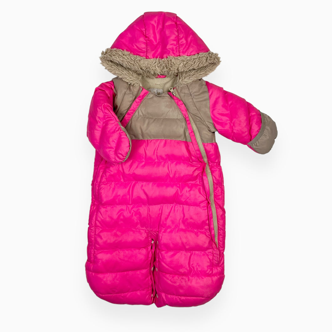 Habit de neige puffer convertible rose néon 3-6M