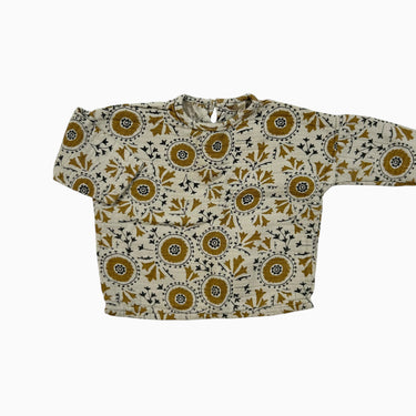 Blouse sauge fleurie 6-12M