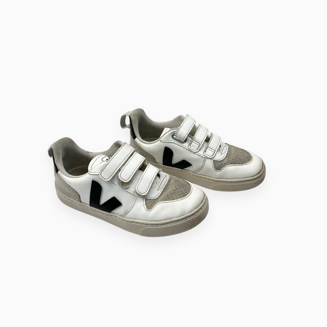 Sneakers en cuir à velcro triple JR 1 US