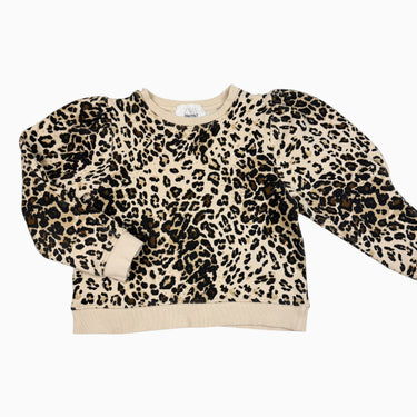 Pull cropped vanille léopard 9Y fit 8-9Y