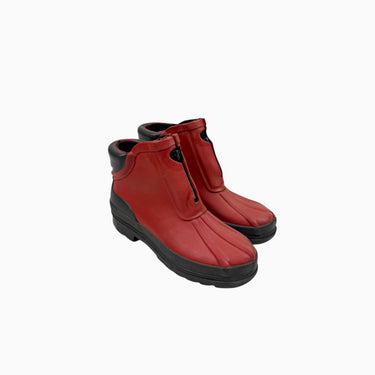 Bottines de pluie rouges vintage JR1US