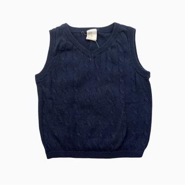 Débardeur marine en tricot 6-9M