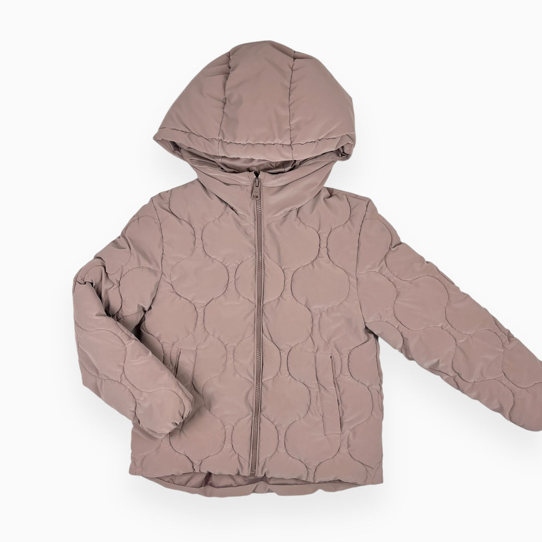 Manteau vieux-lilas matelassé en poly 9Y