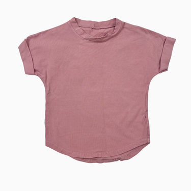 T-shirt rose blush en coton 6-12M