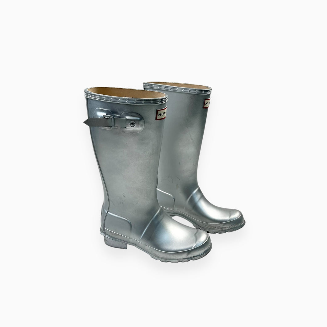 Bottes de pluie argent 'Wellington' Jr 2-3US 33EUR